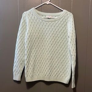 Old Navy size medium knit sweater. Light green/teal in color.